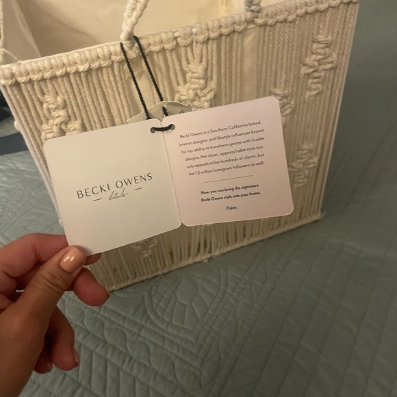 Becky Owens Woven Storage Box - color Beige - Picture 3 of 10